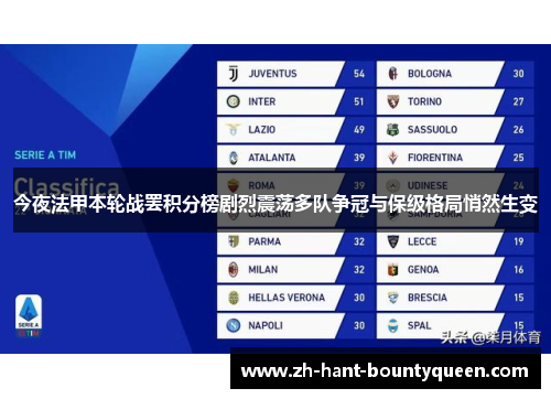 今夜法甲本轮战罢积分榜剧烈震荡多队争冠与保级格局悄然生变